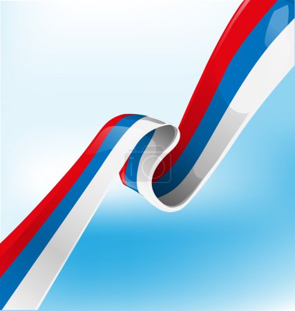 Russian ribbon flag on background
