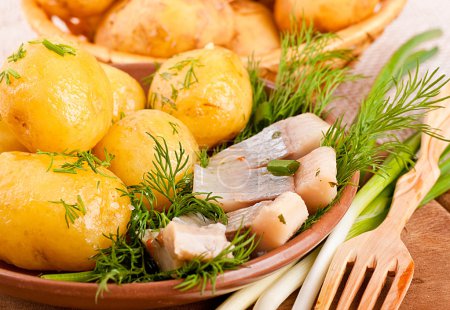 Herring marinaded with potato