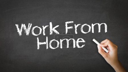 Work From Home Chalk Illustration