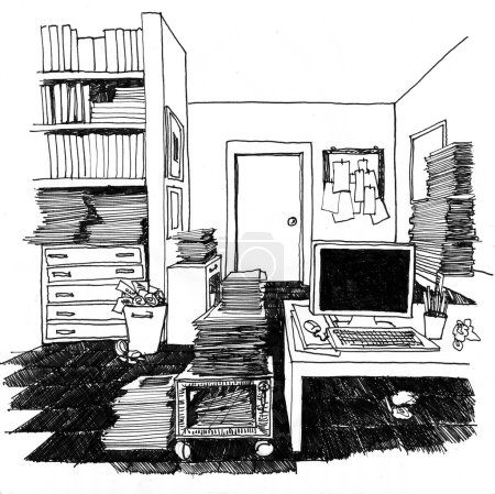 Illustration of an office