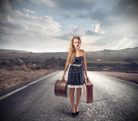 Young beautiful woman ready to travel