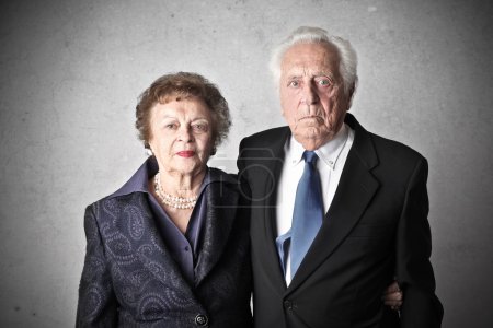 Elegant old couple