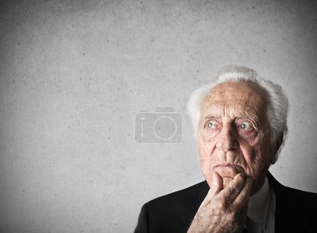 Old man thinking