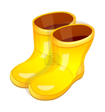 Vector yellow boots