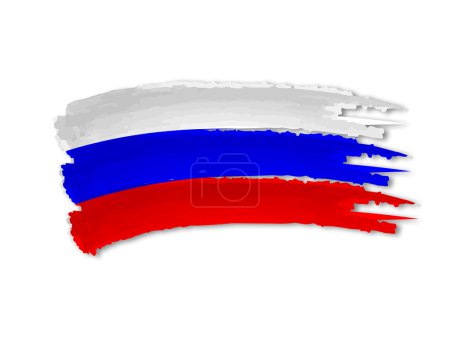 Russian flag drawing