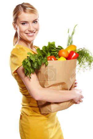 Woman holding a shopping bag