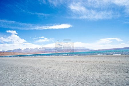 The lake Rakshas Tal , Tibet landscape