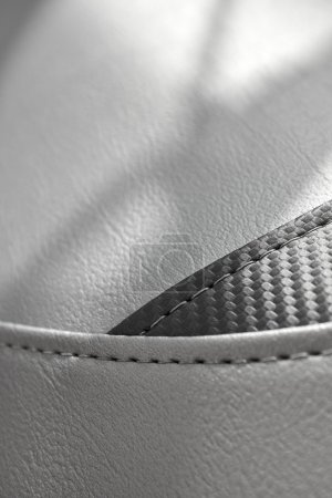 Black and white sewing leather texture
