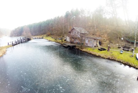 The last days of winter. Polish village