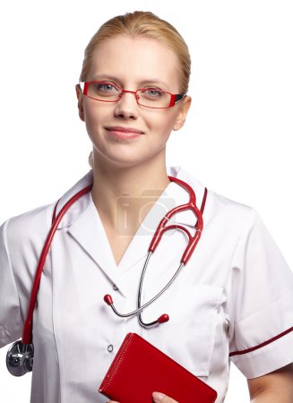Female doctor with glasses