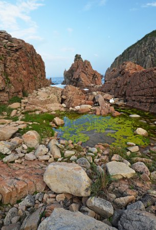 Coast of the Sea of Japan, Primorye, Russia, rocky shore