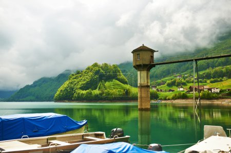 mountain lake in Switzerland