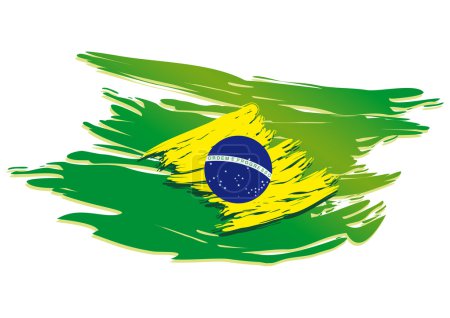 brazil flag stylized