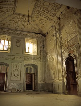 Ancient hallway in antique building