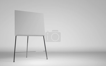 Empty white board over the white background