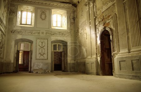 Bright interior in ancient building