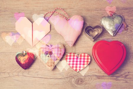 Valentine's day background with heart shapes