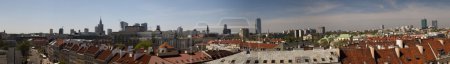 Panorama of Warsaw city