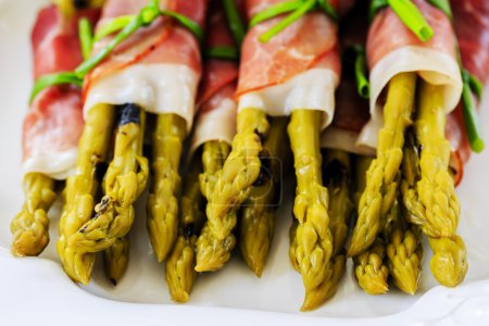 Asparagus - delicacies, gourmet meal - Grilled young asparagus