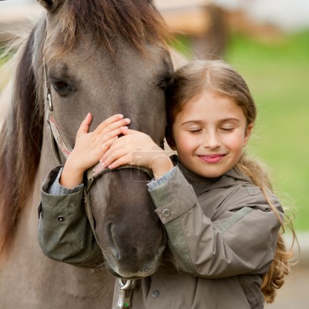 Horse and lovely girl