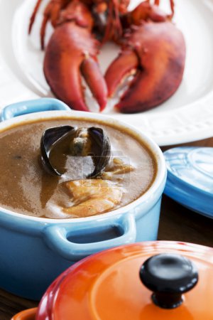 Sea food - lobster and fish soup