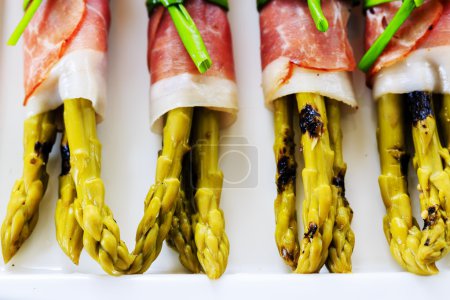 Asparagus - delicacies, gourmet meal - Grilled young asparagus