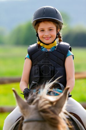 Horse riding, equestrian girl