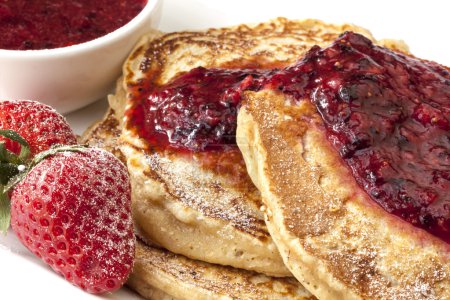 Buckwheat Pancakes with Berry Coulis