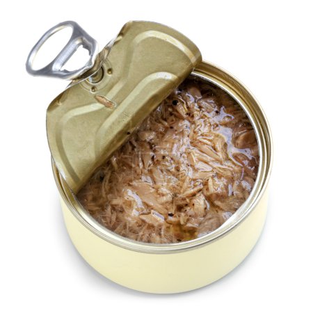 Open Can of Tuna Isolated