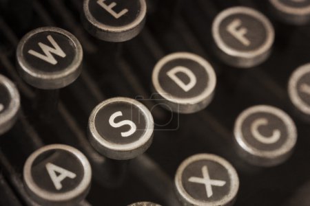 Vintage Typewriter Keys with Grunge Effects