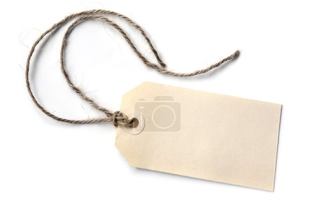 Blank Tag with String Isolated