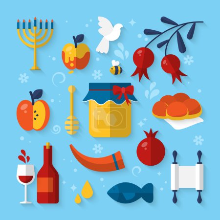 Icons for Jewish new year holiday
