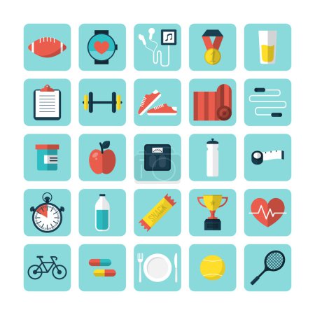 Icons for fitness and diet
