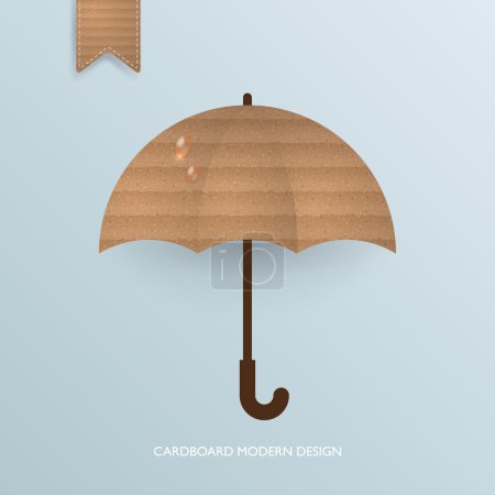 Background with cardboard umbrella