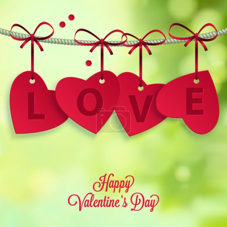 Valentine's day background with cut paper heart