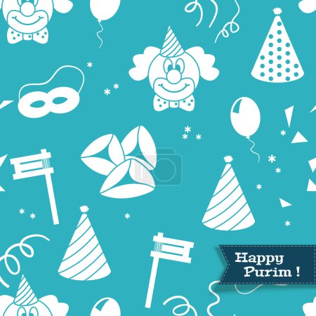 Seamless pattern for Jewish holiday purim