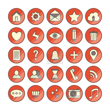 Communication and media icons