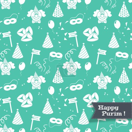 Seamless pattern for Jewish holiday purim