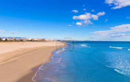 Sagunto beach in Valencia in sunny day in Spain