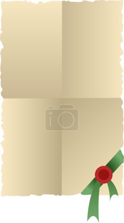 Ragged paper with stamp vector