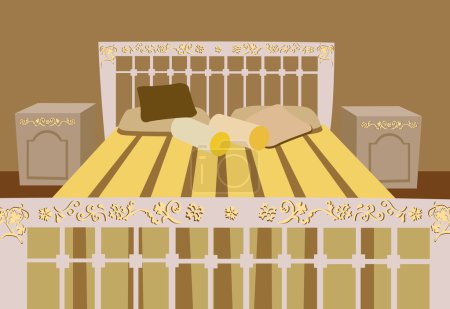 Luxurious bed vector