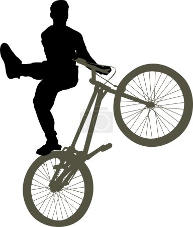 Bike trick vector