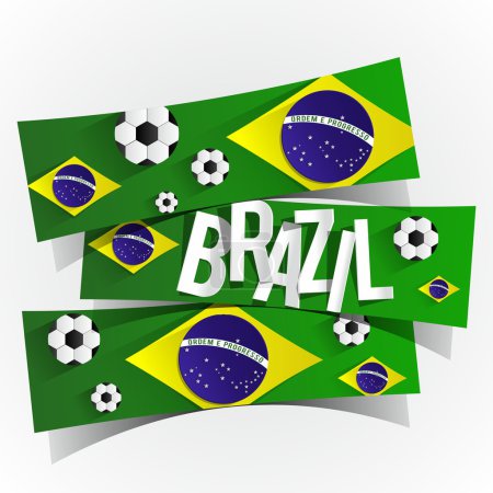 Creative Abstract Brazilian Flag