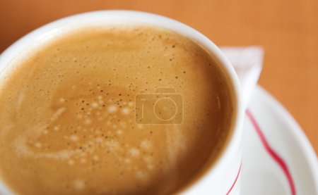 Creamy Coffee in white cup