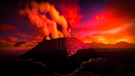 Anak Krakatau erupting