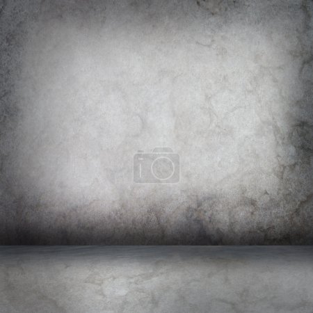 Grey concrete wall and floor