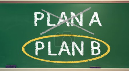 Plan B on a chalk board