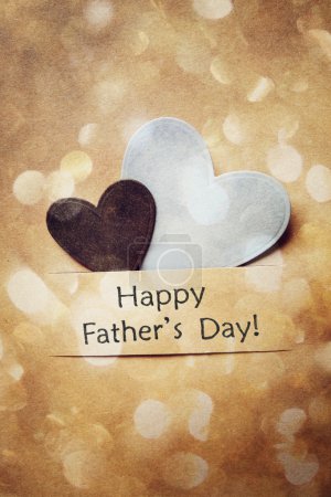 Fathers Day Card with hand-crafted hearts