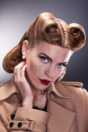 Vintage Style - Aristocratic Woman with Retro Hairstyle