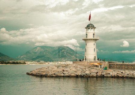 Lighthouse in port Alanya, Turkey